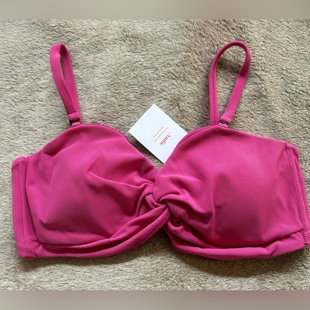 NWT Andie Swim Capri Bikini Top in Wave Orchid, Size XL - Picture 4 of 8